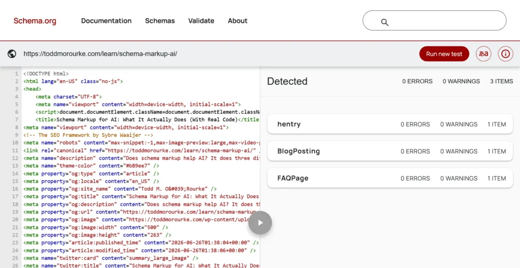 schema markup for AI